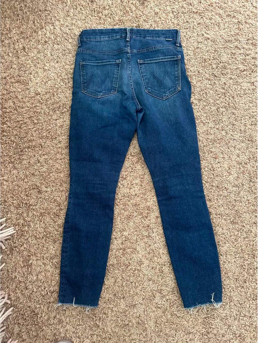 Mother High Waisted Looker Ankle Fray Jeans Size: 27 - Picture 3 of 6